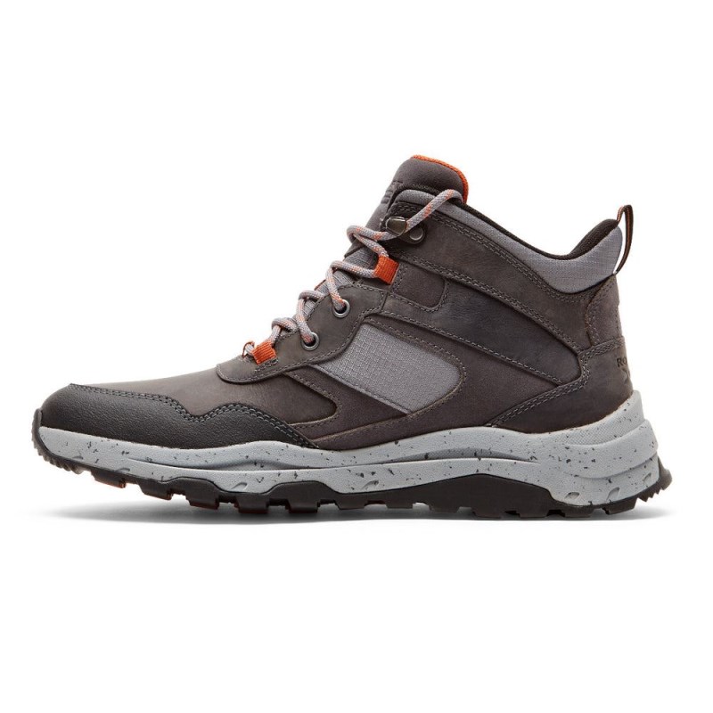 Men Rockport XCS Pathway Mid Waterproof Boots Grey USA | FD8-91559