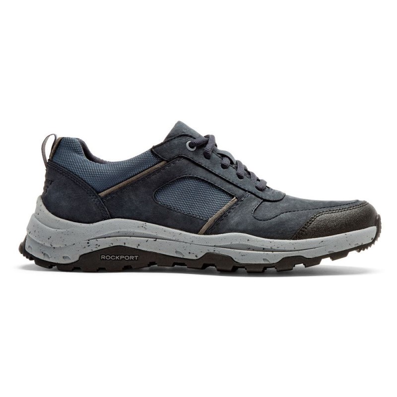 Men Rockport XCS Pathway Waterproof Ubal Trekker Sneakers Navy USA | OI8-67076