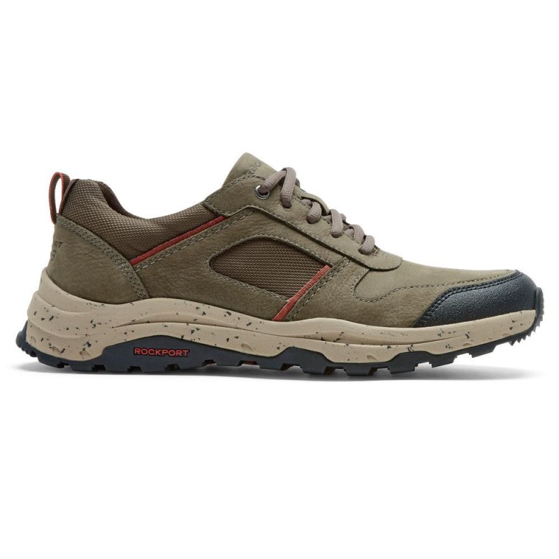 Men Rockport XCS Pathway Waterproof Ubal Trekker Sneakers Grey Brown USA | QQ0-95839