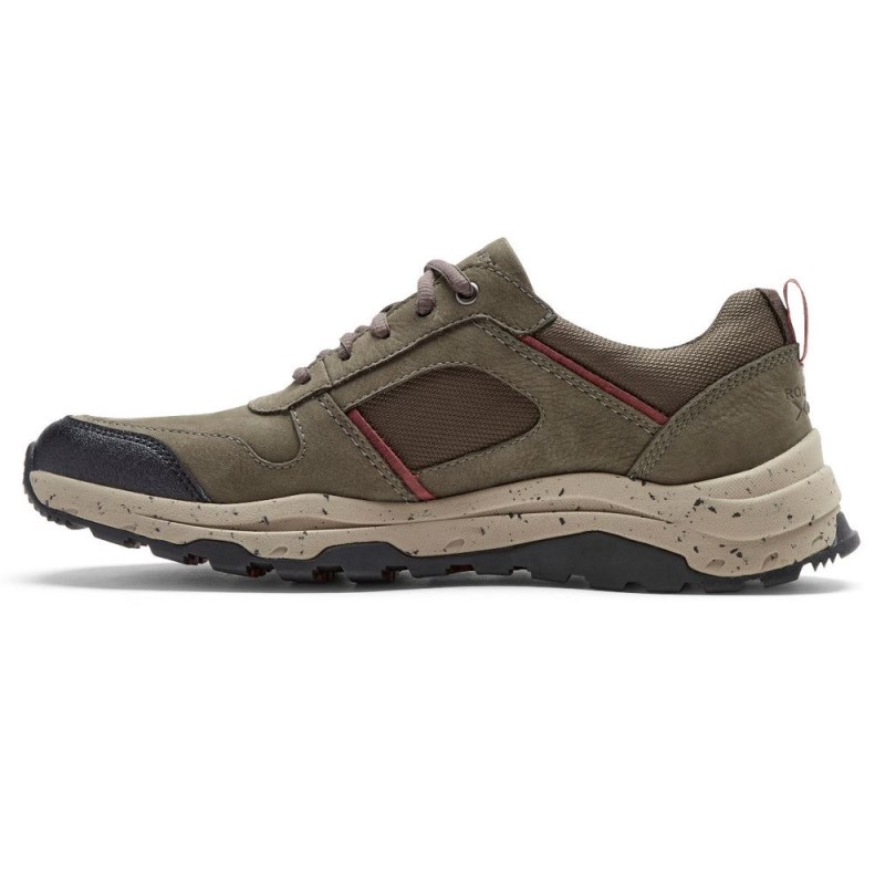 Men Rockport XCS Pathway Waterproof Ubal Trekker Sneakers Grey Brown USA | QQ0-95839