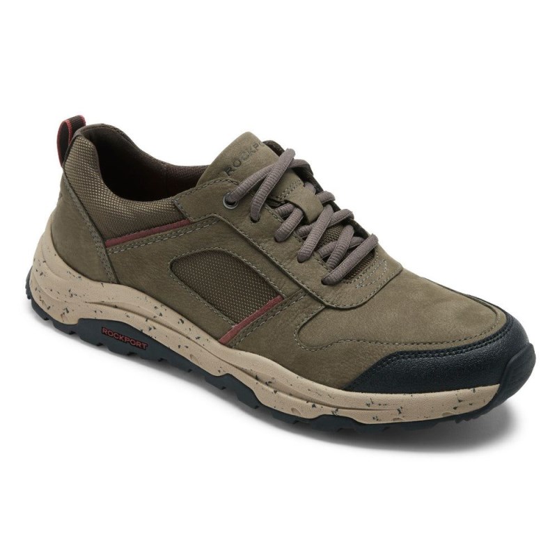 Men Rockport XCS Pathway Waterproof Ubal Trekker Sneakers Grey Brown USA | QQ0-95839