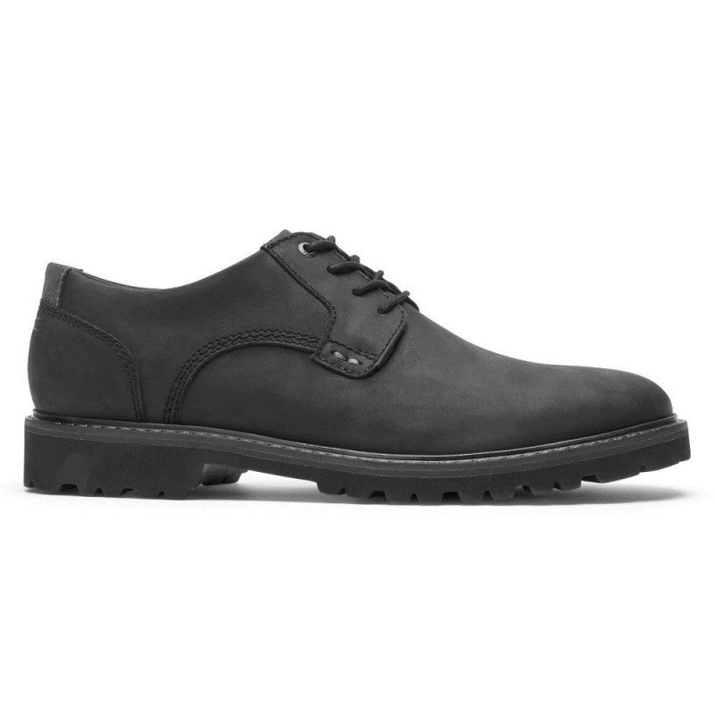 Men Rockport XCS Plain Toe Waterproof Oxford Shoes Black USA | OD8-23562