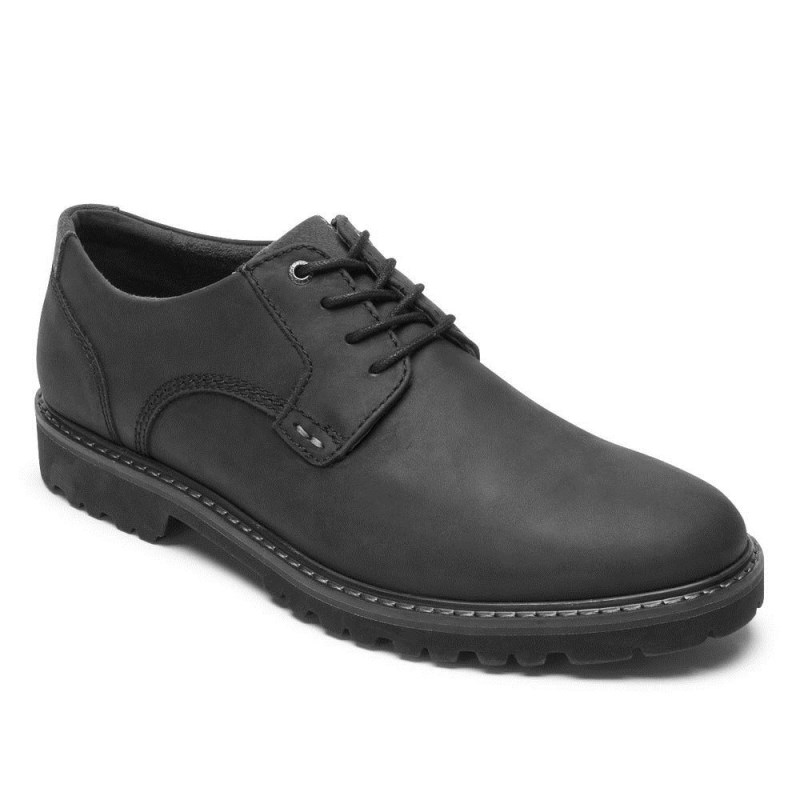 Men Rockport XCS Plain Toe Waterproof Oxford Shoes Black USA | OD8-23562