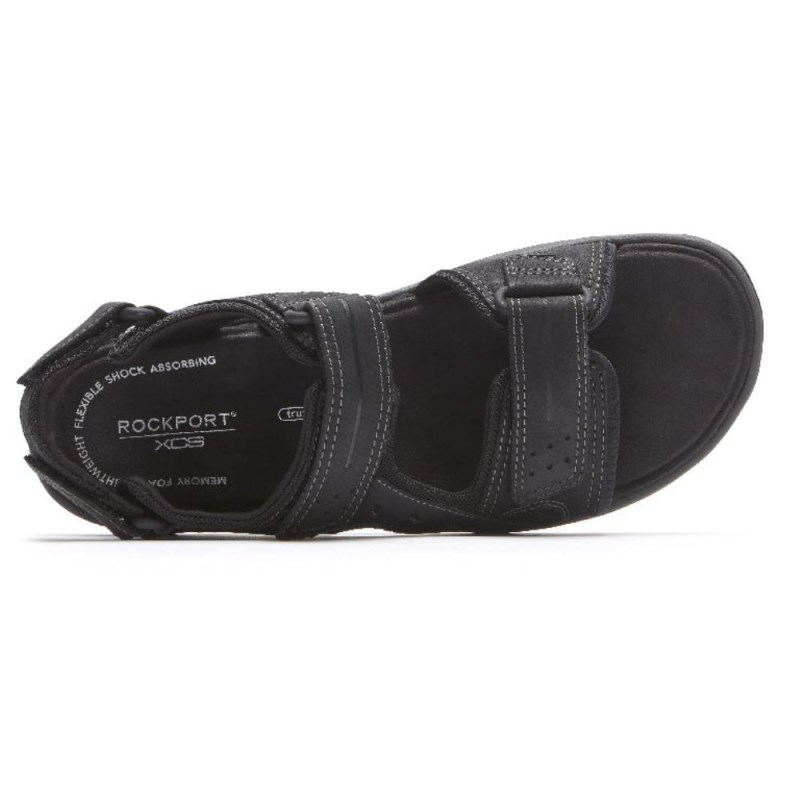 Men Rockport XCS Trail Technique Adjustable Sandals Black USA | NS3-29132