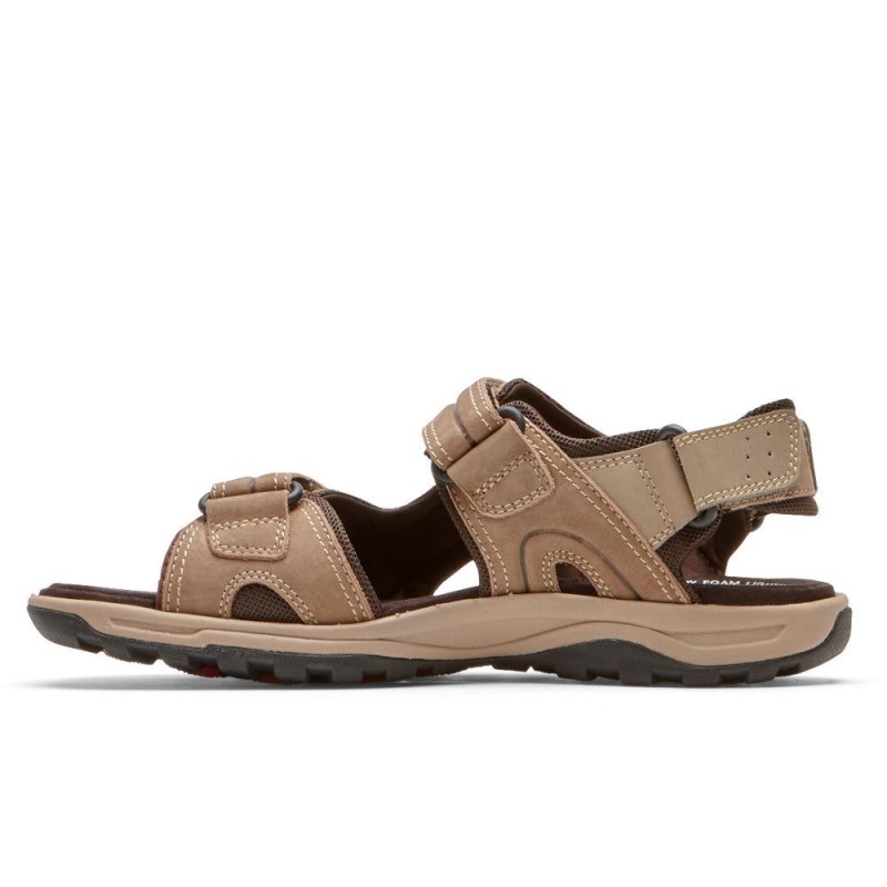 Men Rockport XCS Trail Technique Adjustable Sandals Grey Brown USA | KJ9-97739