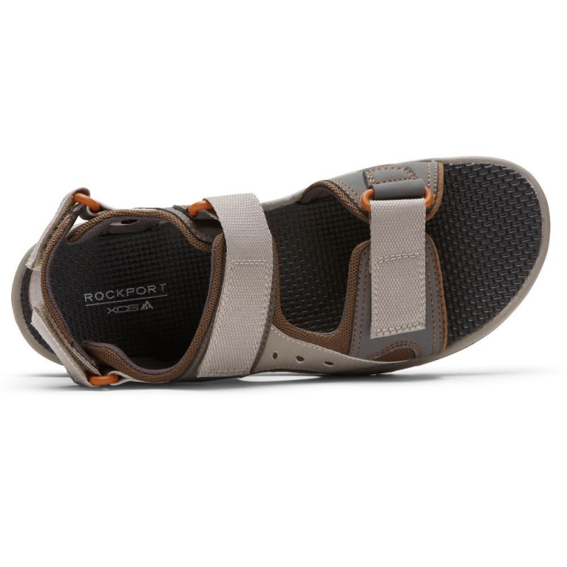 Men Rockport XCS Trail Technique Adjustable Sandals Grey USA | IN4-60086