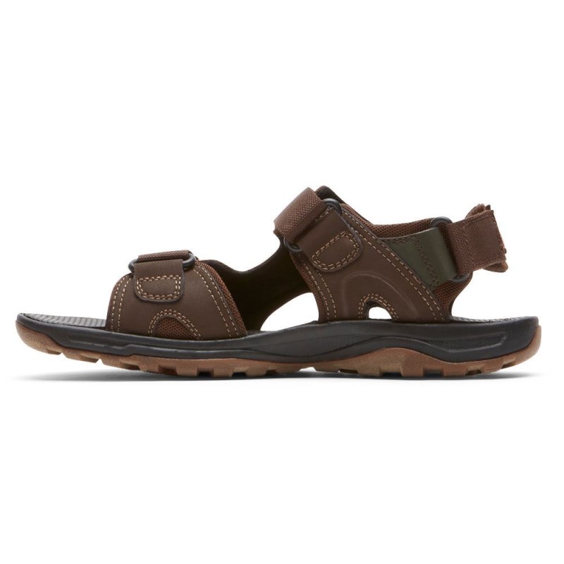 Men Rockport XCS Trail Technique Adjustable Sandals Brown Multi USA | HP1-94199