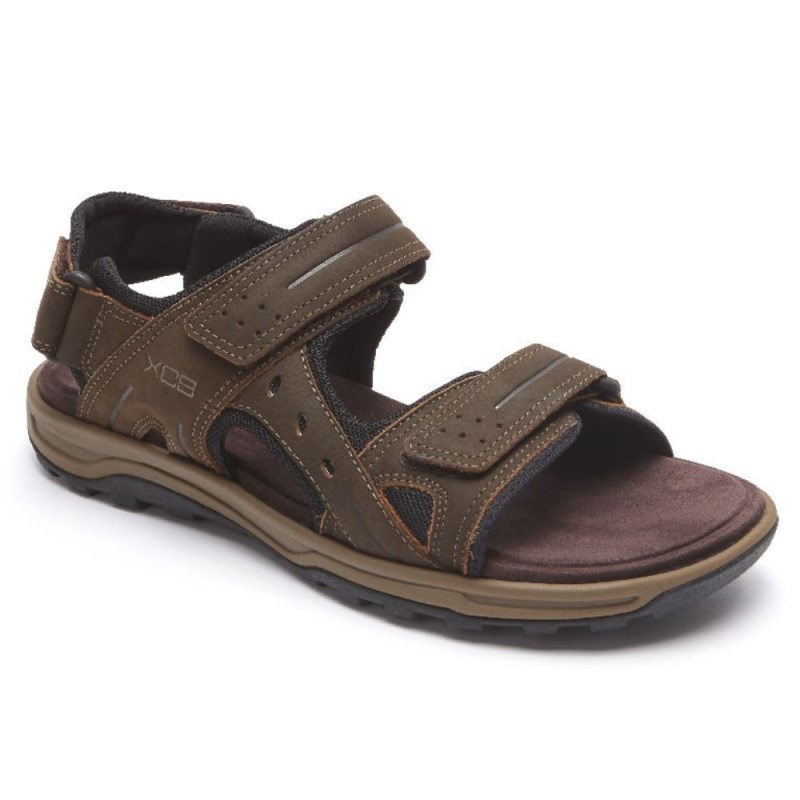 Men Rockport XCS Trail Technique Adjustable Sandals Brown USA | NG5-60896