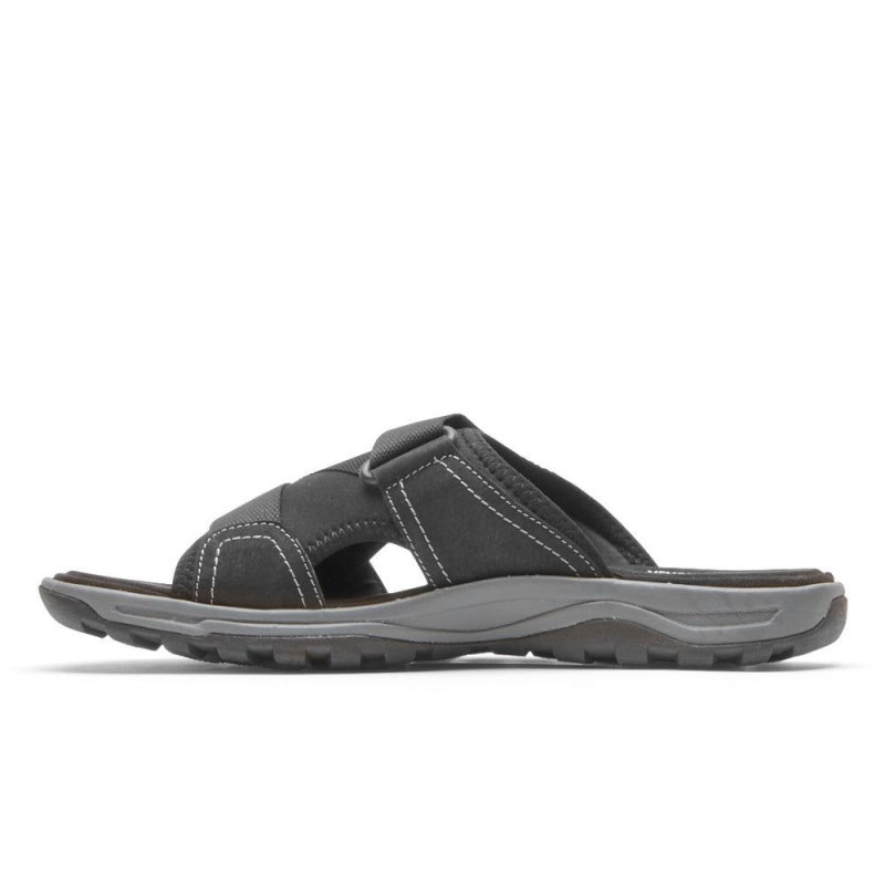 Men Rockport XCS Trail Technique II Velcro Slides Black USA | UN3-58365