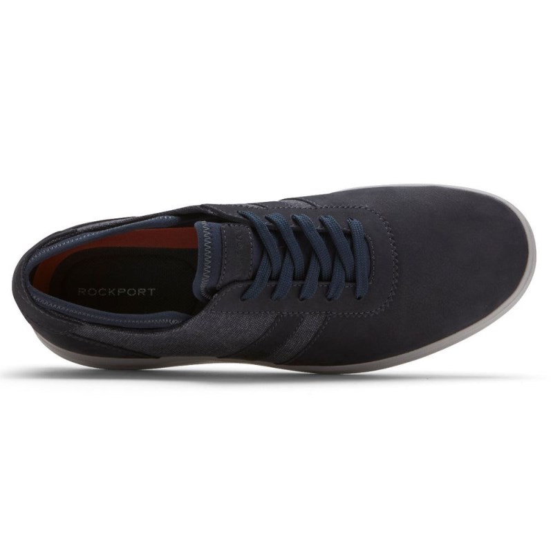 Men Rockport Zaden 5-Eye Ubal Sneakers Navy USA | HH4-82978