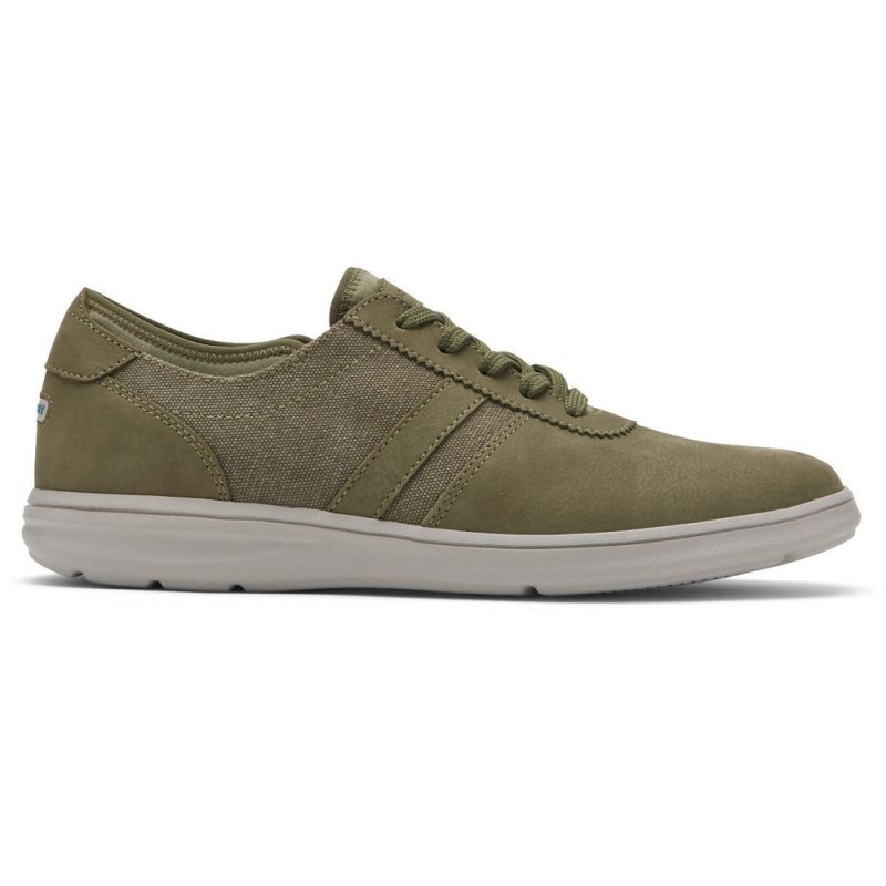 Men Rockport Zaden 5-Eye Ubal Sneakers Olive USA | PM9-58665