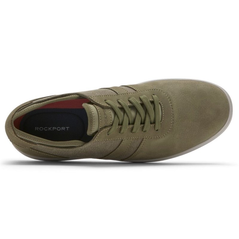 Men Rockport Zaden 5-Eye Ubal Sneakers Olive USA | PM9-58665