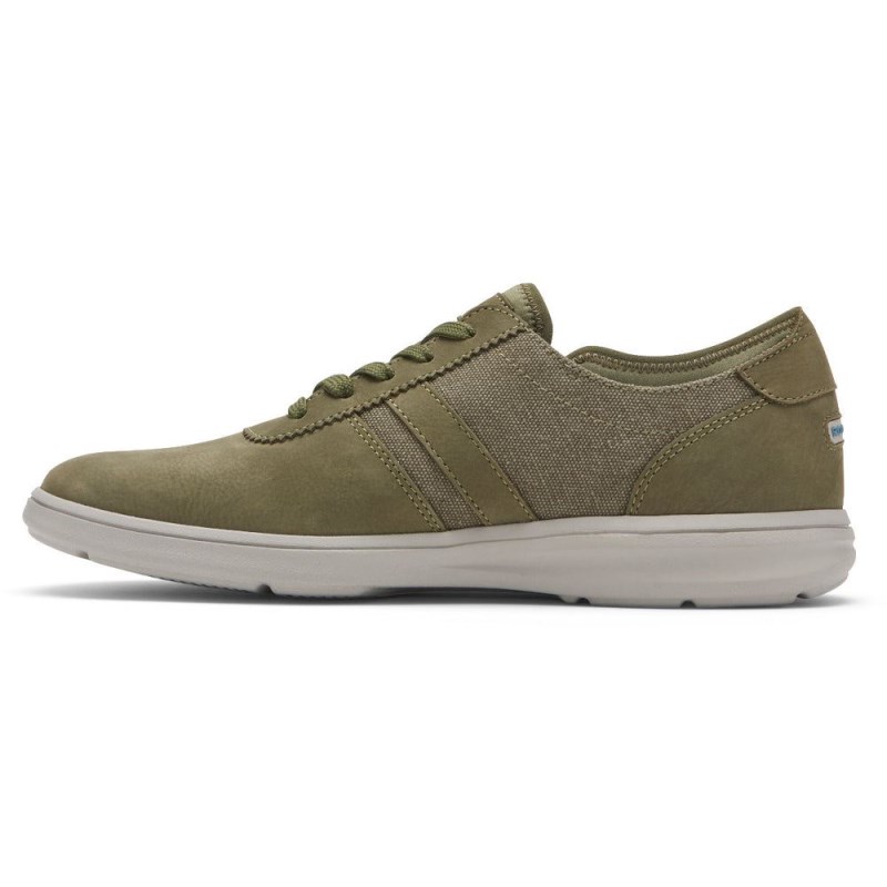 Men Rockport Zaden 5-Eye Ubal Sneakers Olive USA | PM9-58665