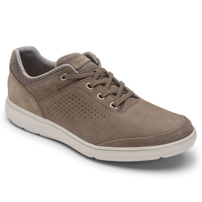 Men Rockport Zaden Oxford Sneakers Grey Brown USA | RC2-28202