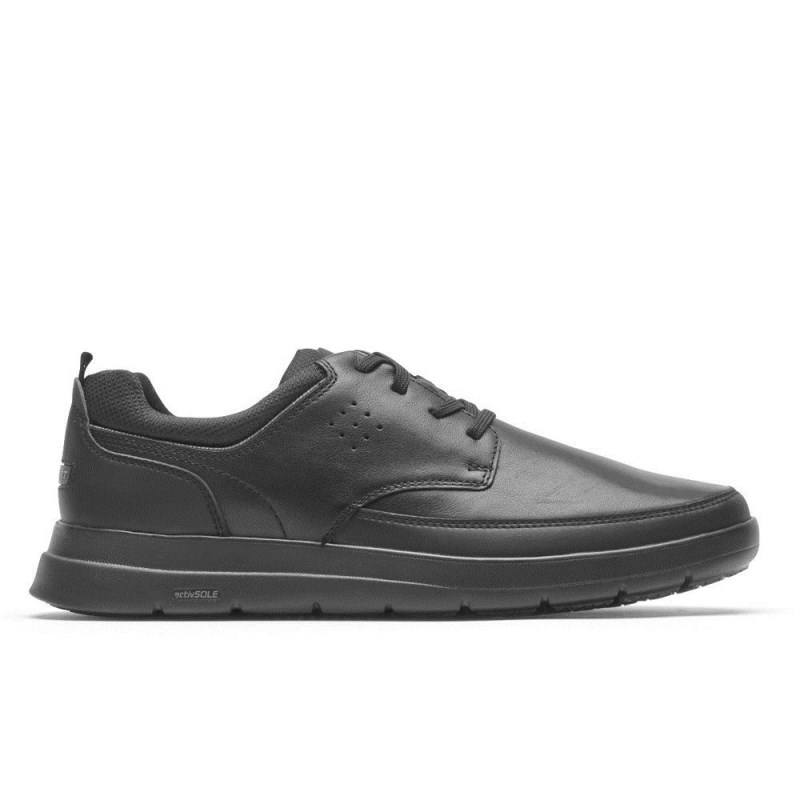 Men Rockport truFLEX Cayden Plain Toe Sneakers Black USA | QN6-04550