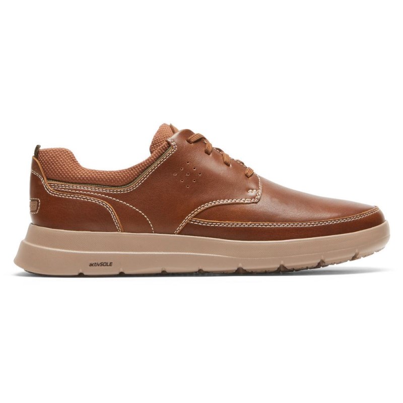 Men Rockport truFLEX Cayden Plain Toe Sneakers Brown USA | WA4-03690