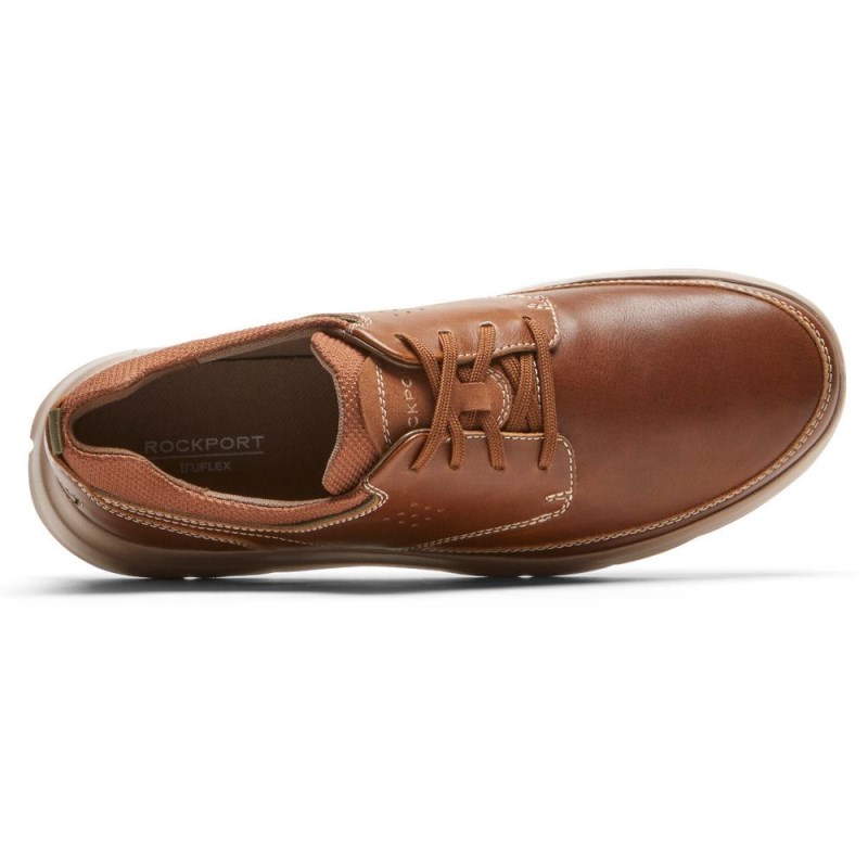 Men Rockport truFLEX Cayden Plain Toe Sneakers Brown USA | WA4-03690