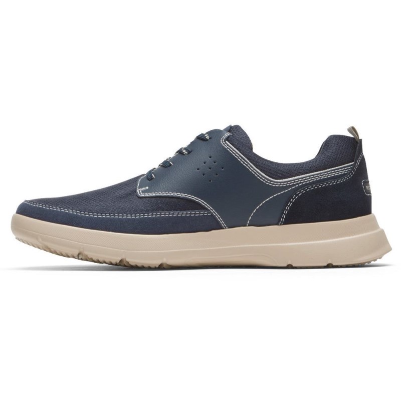 Men Rockport truFLEX Cayden Plain Toe Sneakers Navy USA | HT3-14831