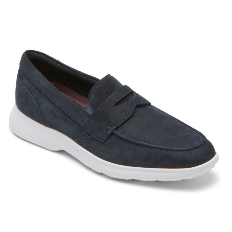 Men Rockport truFLEX DresSports Penny Loafers Navy USA | DO5-06410