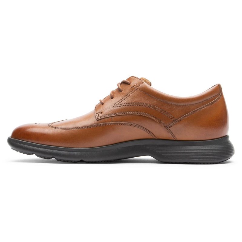 Men Rockport truFLEX DresSports Wingtip Oxford Shoes Brown USA | JW2-76107