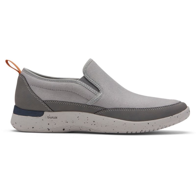 Men Rockport truFLEX Fly Mudguard Slip-On Sneakers Grey Multi USA | RU9-46344