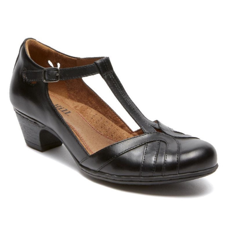 Women Rockport Angelina Heels Black USA | OY4-09260