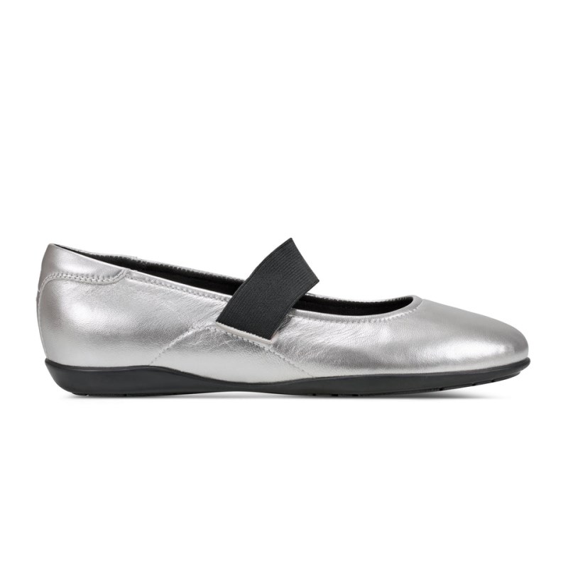 Women Rockport Aver Mary Jane Ballet Flats Silver USA | MQ6-28592