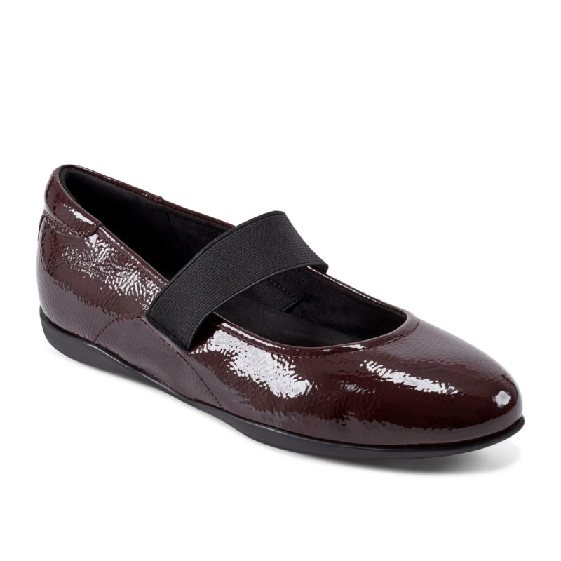 Women Rockport Aver Mary Jane Ballet Flats Dark Red USA | RW0-77687