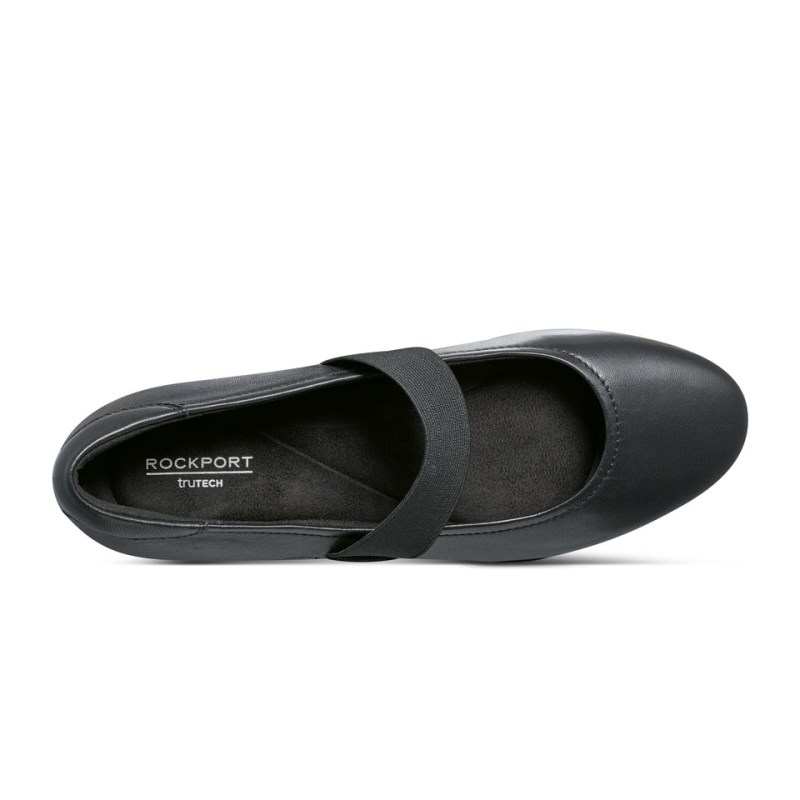 Women Rockport Aver Mary Jane Ballet Flats Black USA | UI0-93009