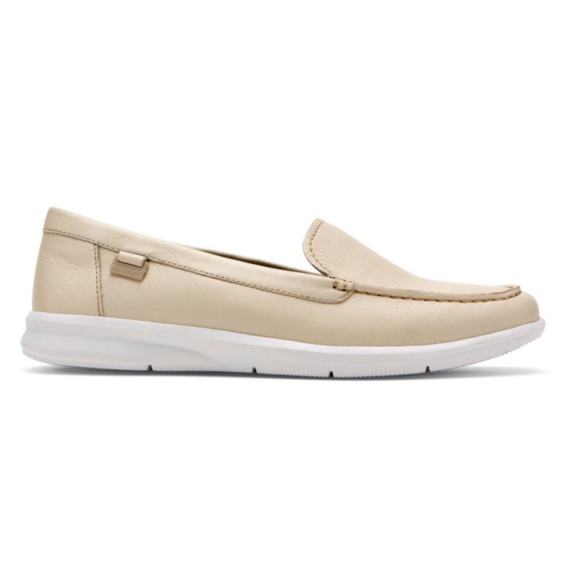 Women Rockport Ayva Washable Loafers Cream USA | KY4-81878