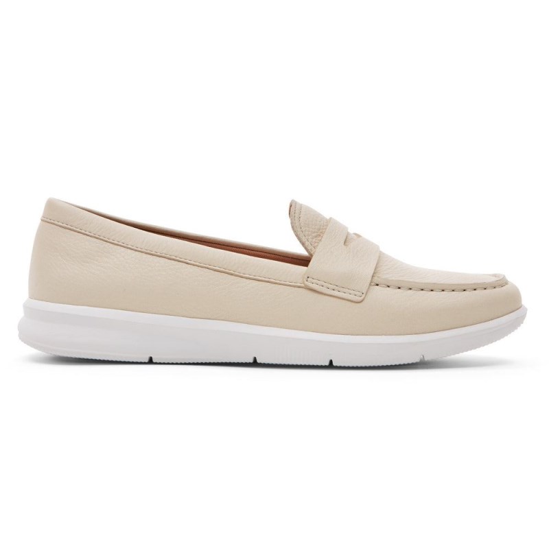 Women Rockport Ayva Washable Penny Loafers Cream USA | SC3-32023