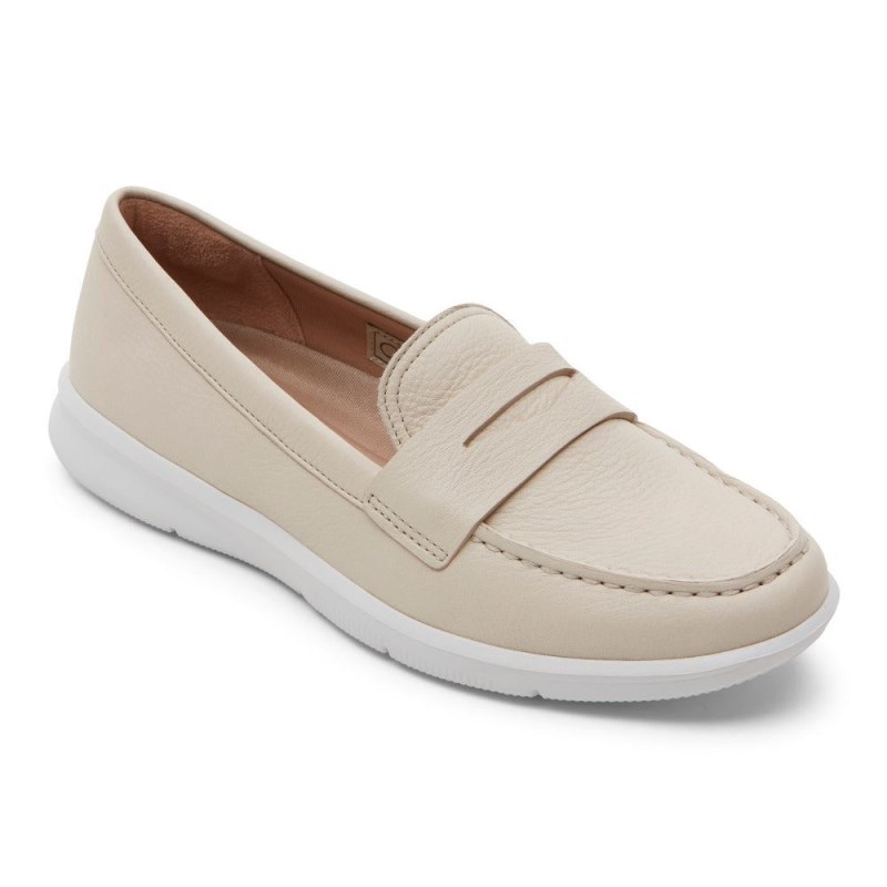 Women Rockport Ayva Washable Penny Loafers Cream USA | SC3-32023