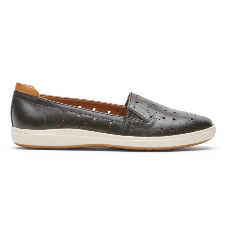 Women Rockport Bailee Slip Ons Black USA | AZ3-22852