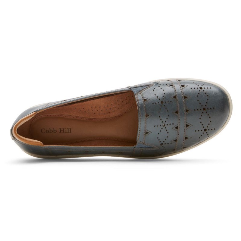 Women Rockport Bailee Slip Ons Blue USA | FR8-12551