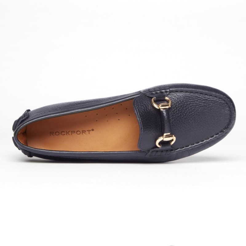 Women Rockport Bayview Bit Keeper Loafers Navy USA | OC7-10791