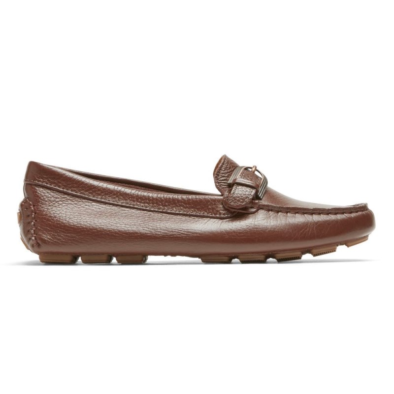 Women Rockport Bayview Buckle Loafers Brown USA | AL8-25372