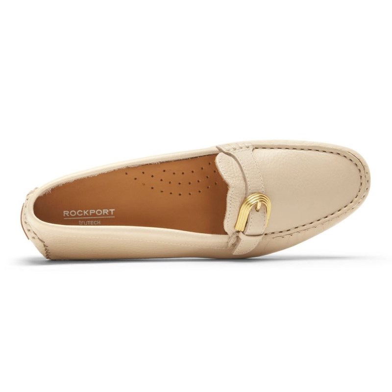 Women Rockport Bayview Buckle Loafers Cream USA | IS4-49014