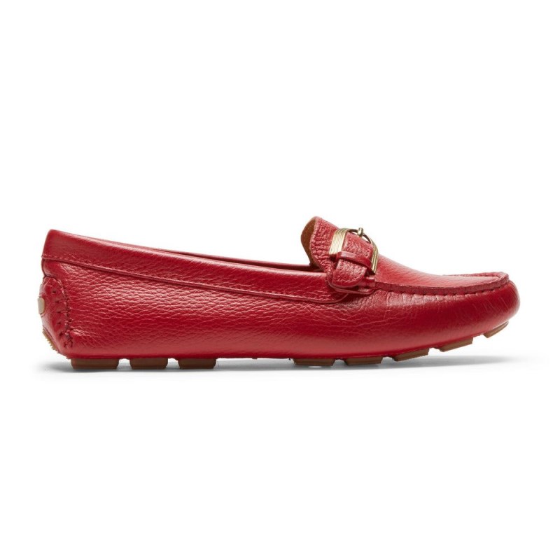 Women Rockport Bayview Buckle Loafers Red USA | BK8-16601