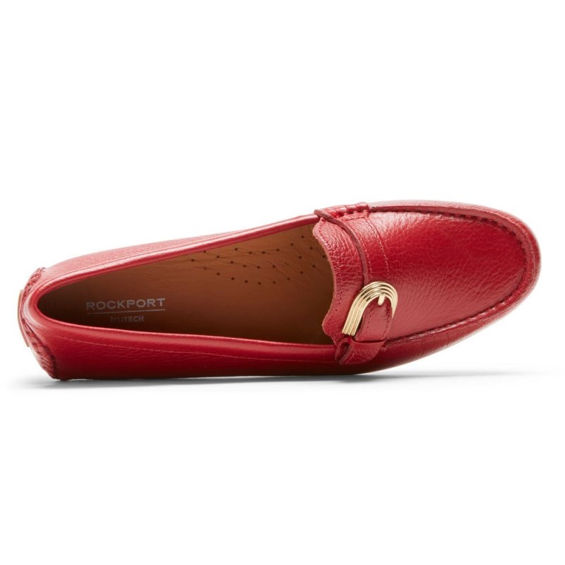 Women Rockport Bayview Buckle Loafers Red USA | BK8-16601