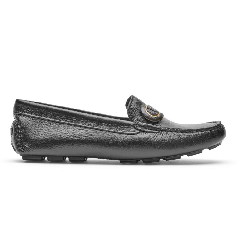 Women Rockport Bayview Ring Loafers Black USA | ED9-03830