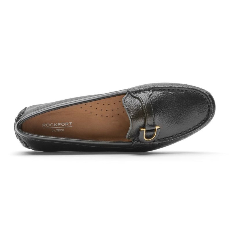 Women Rockport Bayview Ring Loafers Black USA | ED9-03830