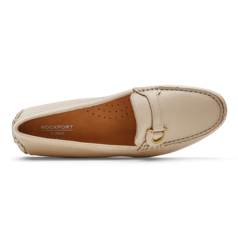 Women Rockport Bayview Ring Loafers Cream USA | FZ8-48554