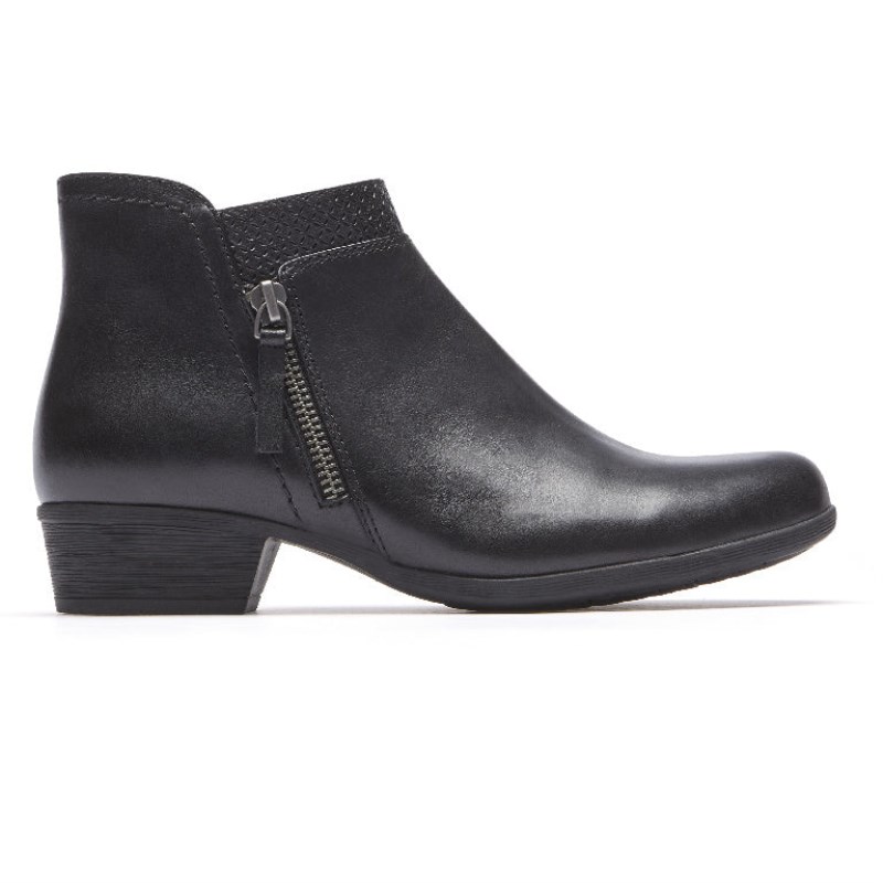 Women Rockport Carly Booties Black USA | IP4-51975