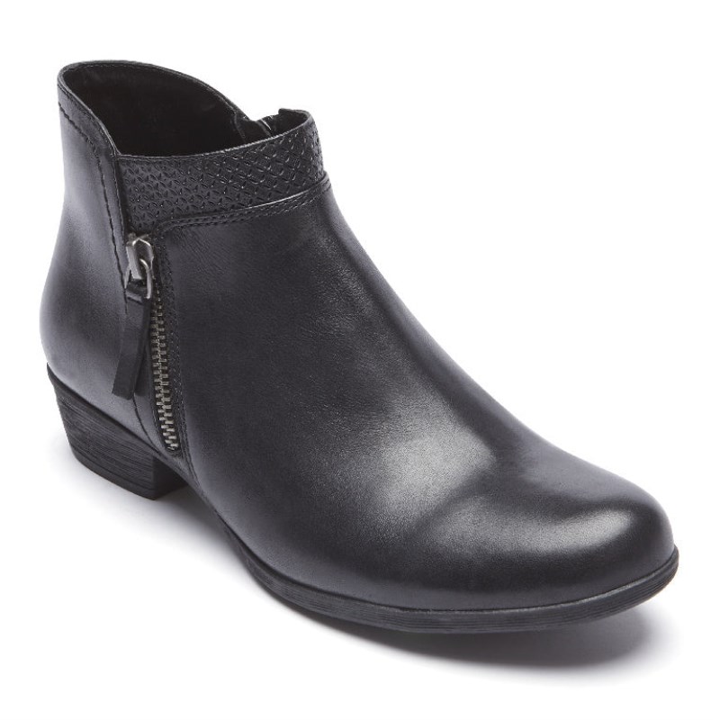 Women Rockport Carly Booties Black USA | IP4-51975