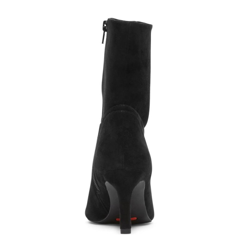 Women Rockport Chalina Heeled Boots Black USA | CL4-28512