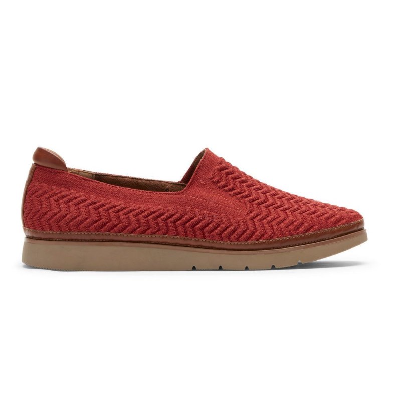 Women Rockport Cobb Hill Camryn Slip Ons Red USA | FJ8-47934