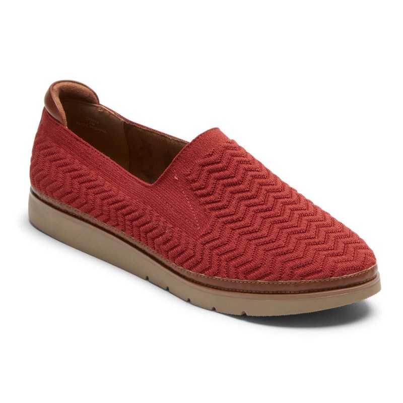 Women Rockport Cobb Hill Camryn Slip Ons Red USA | FJ8-47934