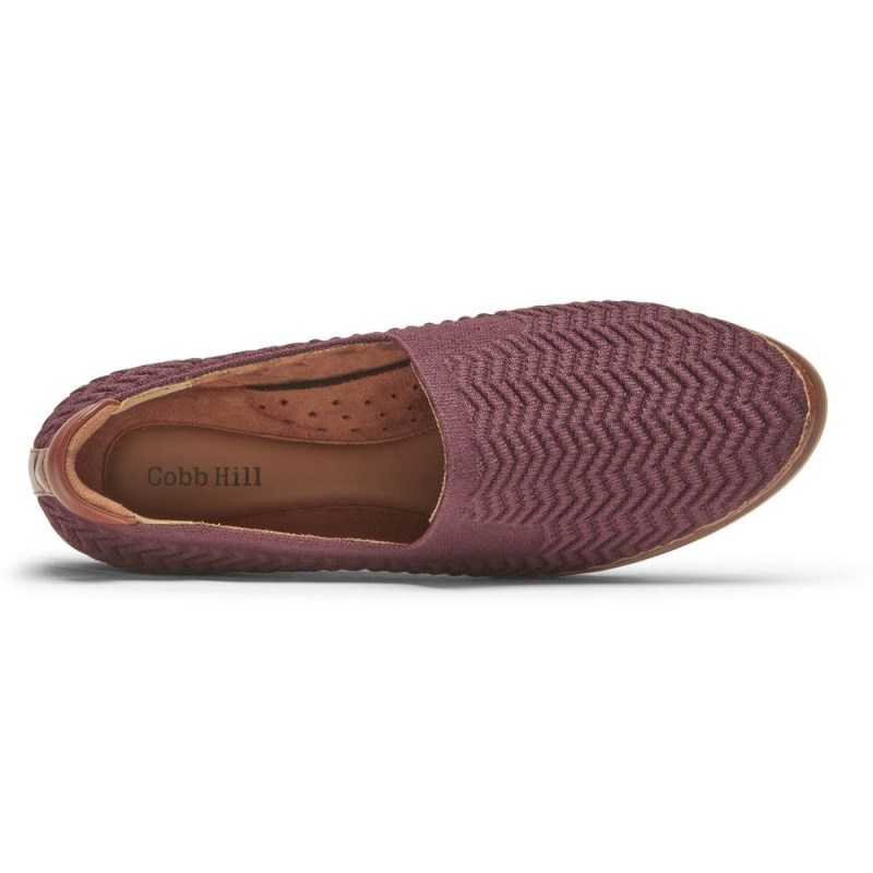 Women Rockport Cobb Hill Camryn Slip Ons Purple USA | XT9-62846