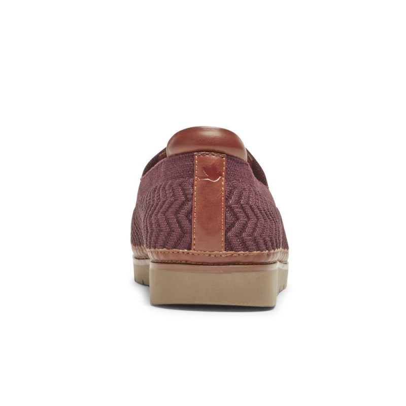 Women Rockport Cobb Hill Camryn Slip Ons Purple USA | XT9-62846