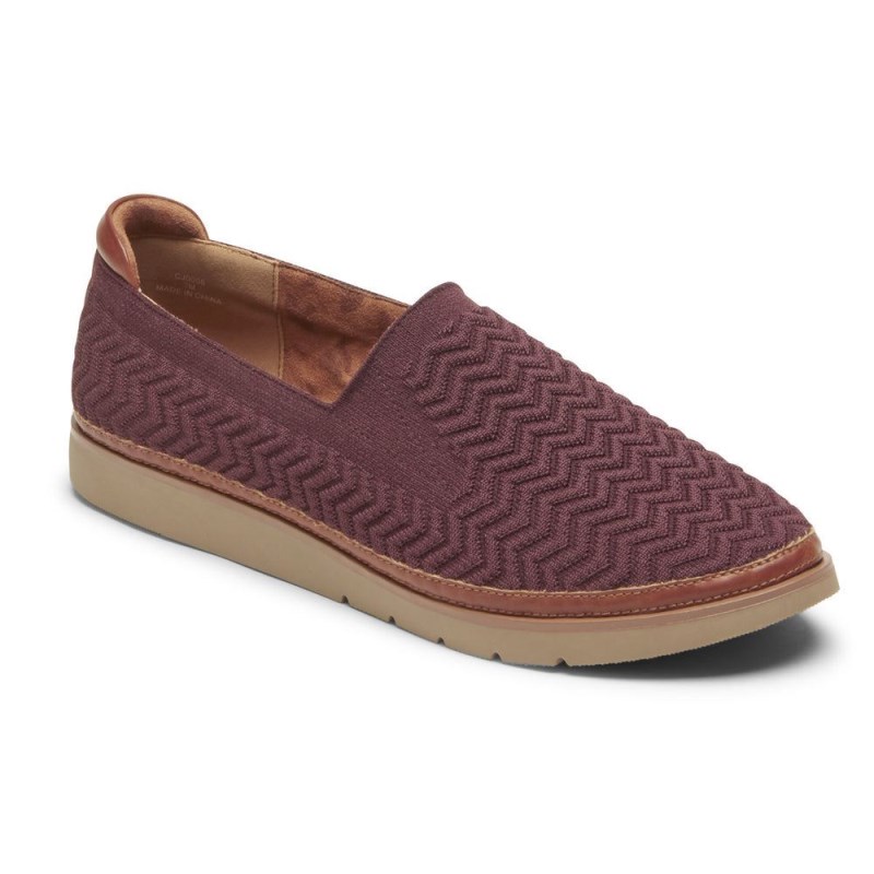 Women Rockport Cobb Hill Camryn Slip Ons Purple USA | XT9-62846